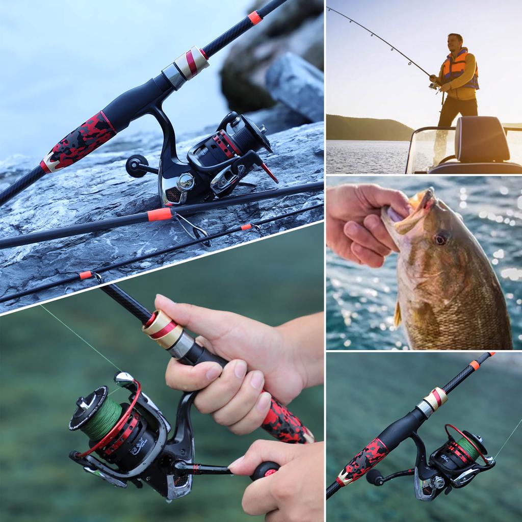 SOUGAYILANG Удочка Спиннинговая удочка Портативная сверхлегкая удочка Углеродная удочка для пресноводной морской рыбалки Снасти