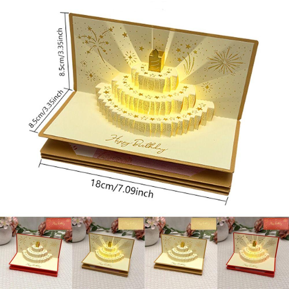 Folding Birthday Red Envelope 6 Card Slots Lucky Money Envelope Gift Giving