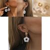 Stylish Flower Resin Earrings Modern Geometric Design Perfect For Snap Street