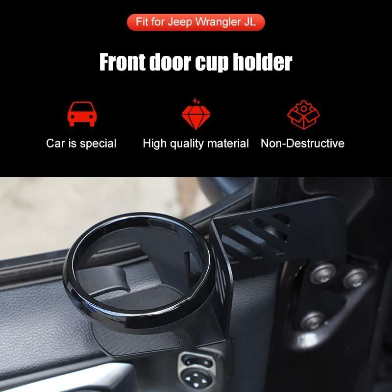 Front Door Water Cup Bracket Holder Rack Support Stand For Jeep Wrangler JL For JT Gladiator 2018 Up Car Interior Acessories