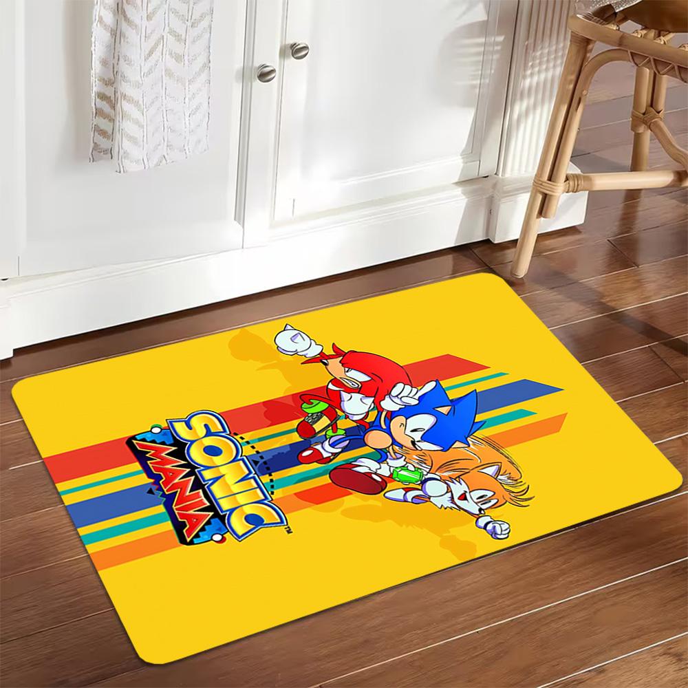 Sonic Adventure Poster Print Decoration,Carpet,Living Room,Bedroom, Non-slip,Square rug