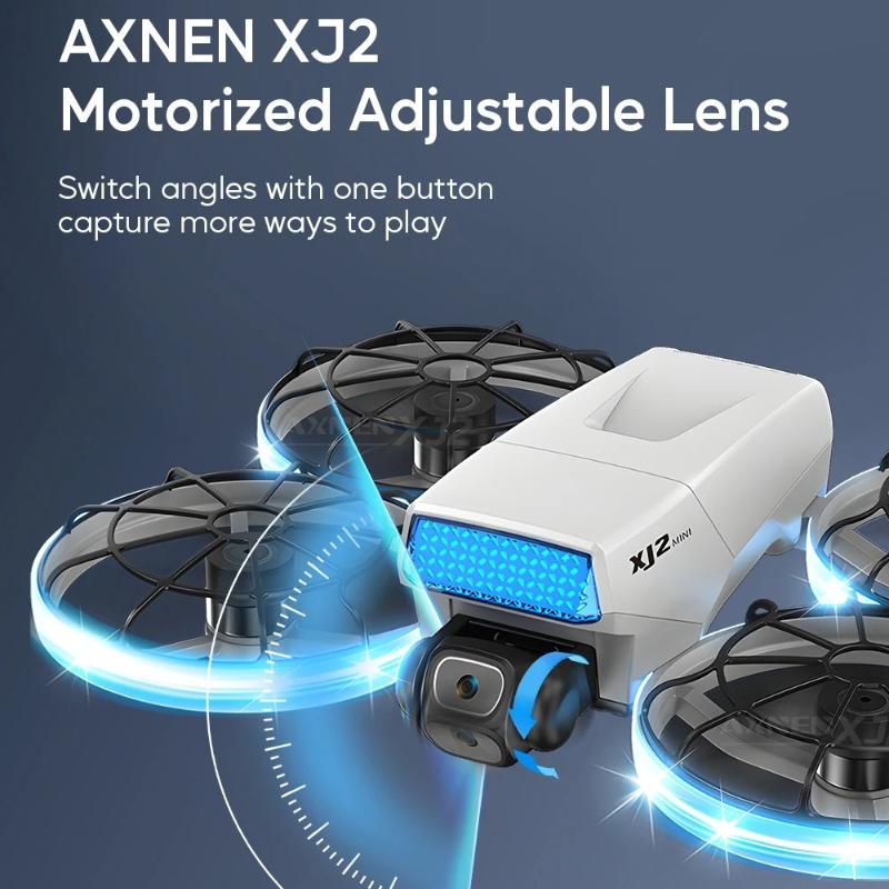 XJ2 Mini Drone 8K Dual HD Camera 5G WIFI Transmission Foldable Brushless RC Quadcopter Full-coverage Protective Cover Remote Control Toy Kid Gift