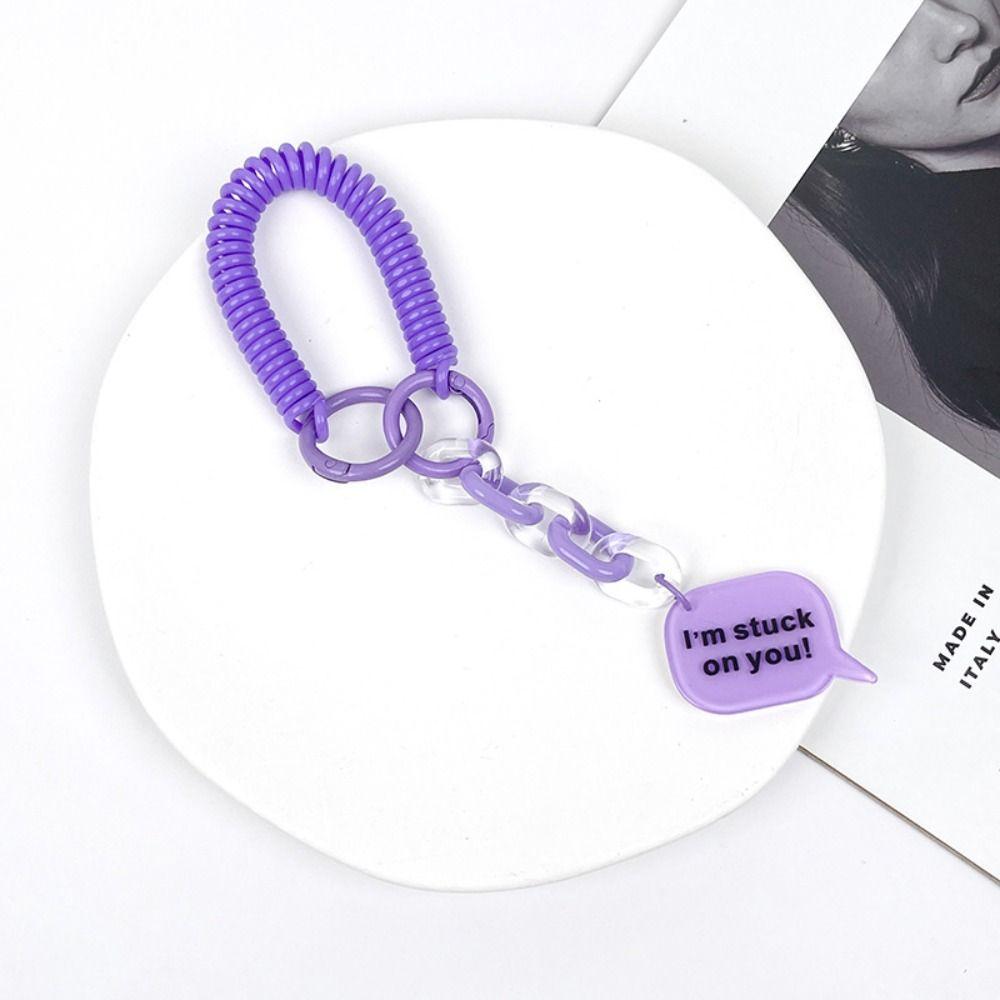 With Metal Clasp Springs Keyring Stretchy Stretchy Spiral Spring Coil Luggage Tags