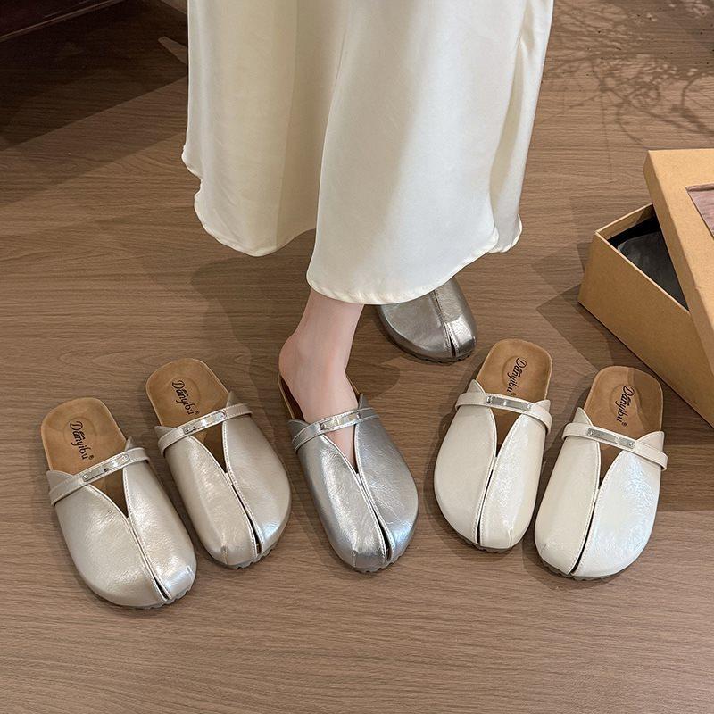 Versatile Outer Wear Beach Shoes Lazy Summer Thick-Soled Bag Head Half Slippers Women Cool Slippers Year Leisure