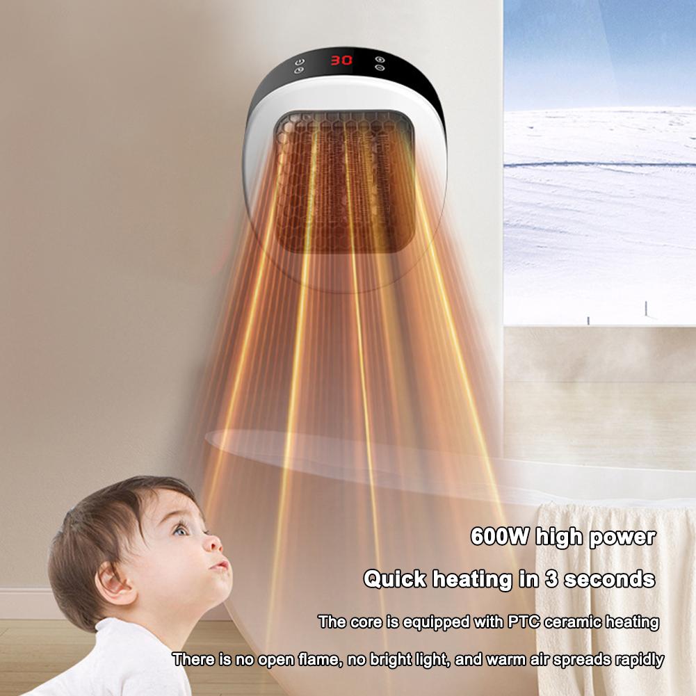 Новый мини-нагреватель мощностью 800 Вт для дома, небольшой ванной комнаты, смонтированный на PTC, электрический с настенными вентиляторами Cerami C3G3