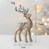 Christmas Decoration 2025 Flash Flocked Elk Pendant Christmas Tree Home New Year Hanging Decors Luxury Red Glod Glitter Deer