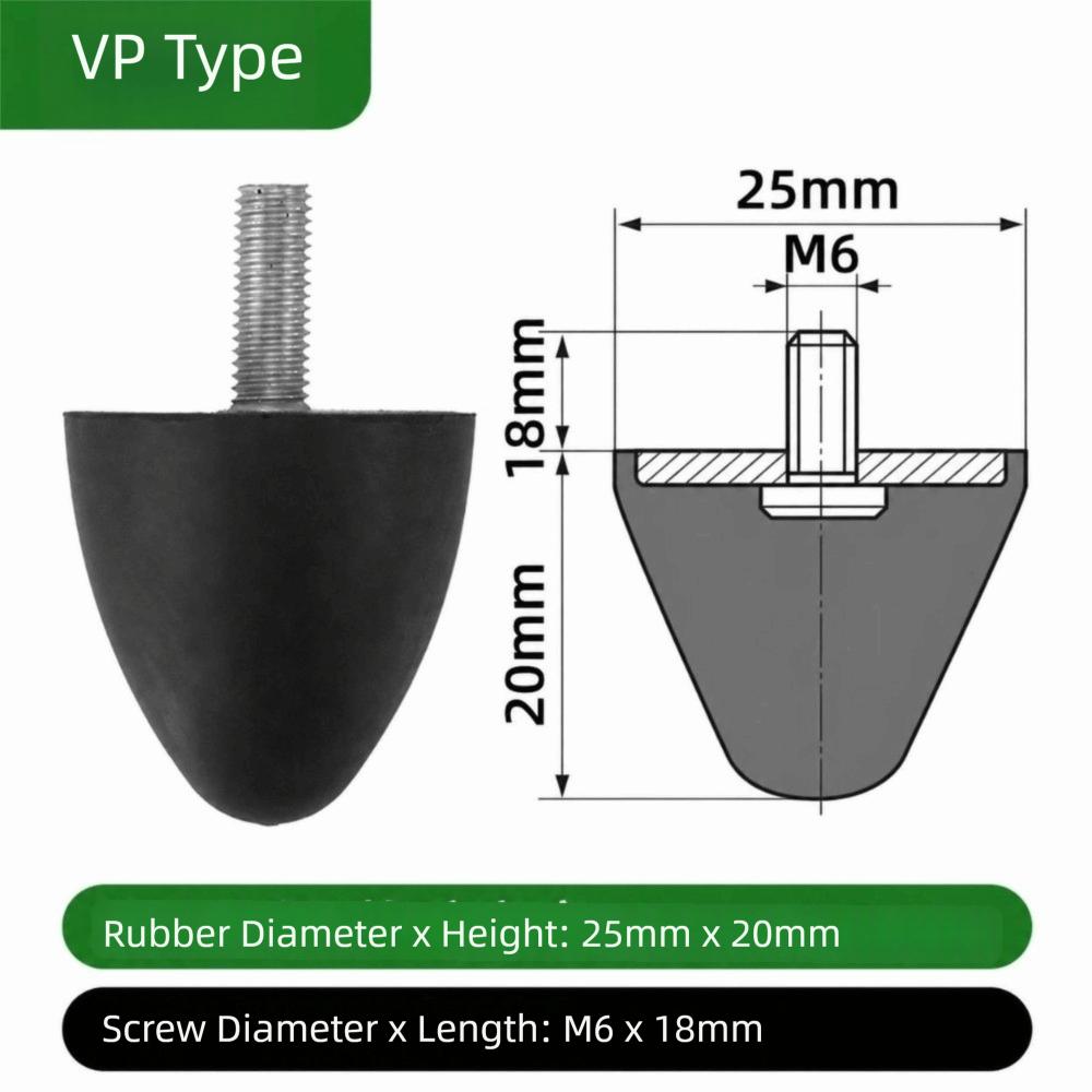 M6 M8 M10 M12 Vibration Isolation Base Male Female Thread Shock Absorbing Pads Vibration Control
