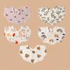 Cotton Soft Baby Print Bibs Solid Color Infant Bib Newborn Burp Cloths Bandana Scarf for Kids Boy Girls Feeding Saliva Towel