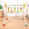 Деревянные украшения для новорожденных, кольца, стойка для упражнений, тренировочный захват для рук, игрушка для малышей, стойка для фитнеса