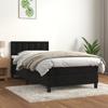 3141529 vidaXL Divan Bed with Mattress Black 100x200 Cm Velvet