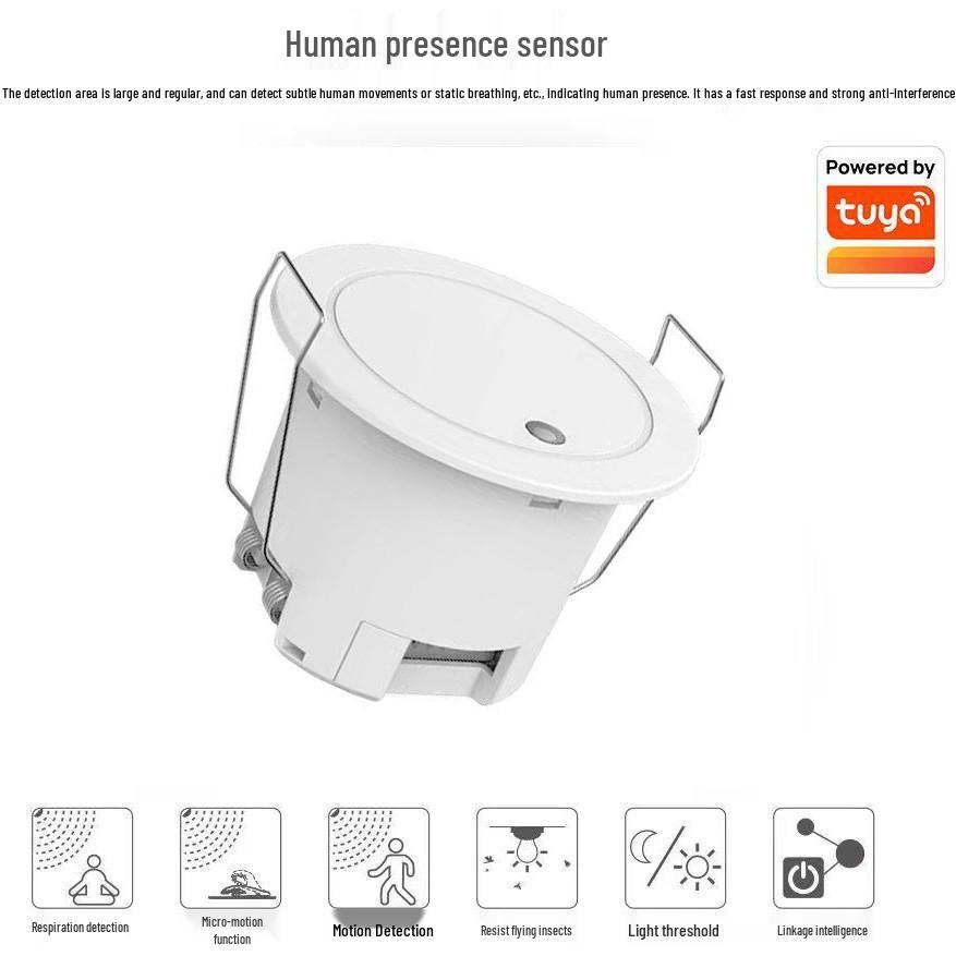 Датчик присутствия человека Tuya Zigbee с миллиметровым радаром для точного обнаружения