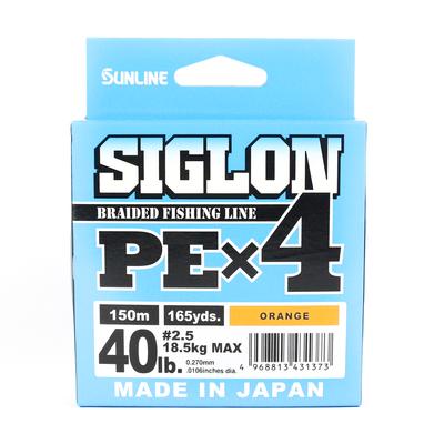 Sunline PE Line X4 Siglon 150M PE 2,5 40 фунтов Оранжевый (1373)