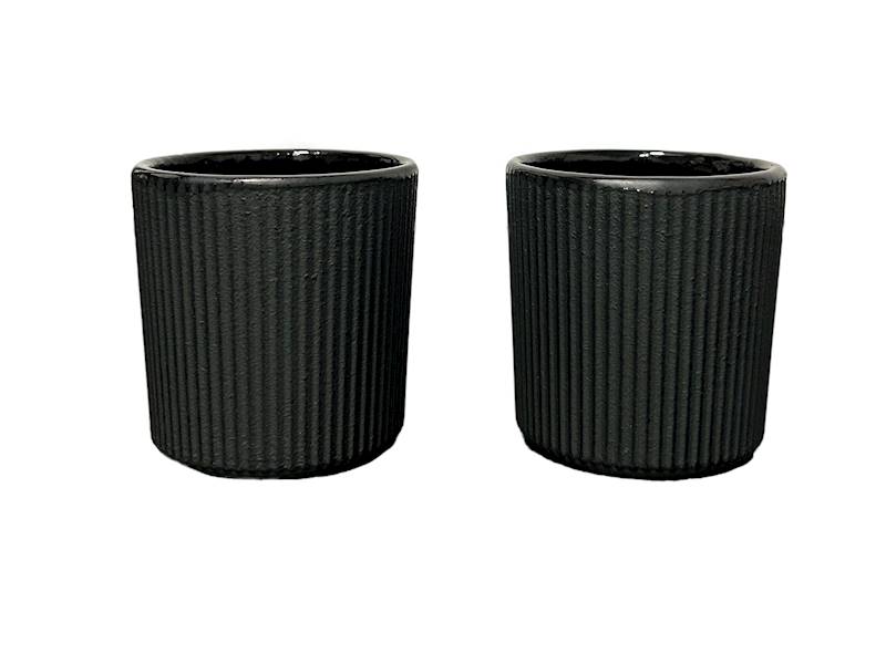 BLACK CAST IRON CUPS 2 PCS CAST IRON HERBAL TEA SET 100ml
