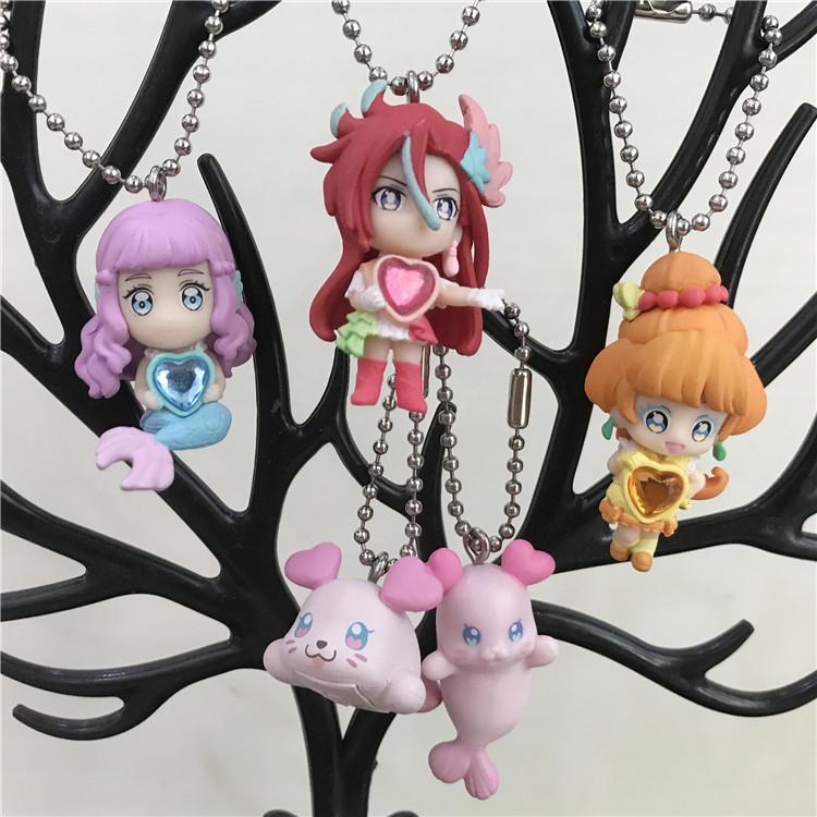 Bandai Hugtto Капсульные игрушки для объятий Pretty Cure Tropical-Rouge Летний Ангел Фламинго Кура Мир Цветок Счастливый Персик Фигурка