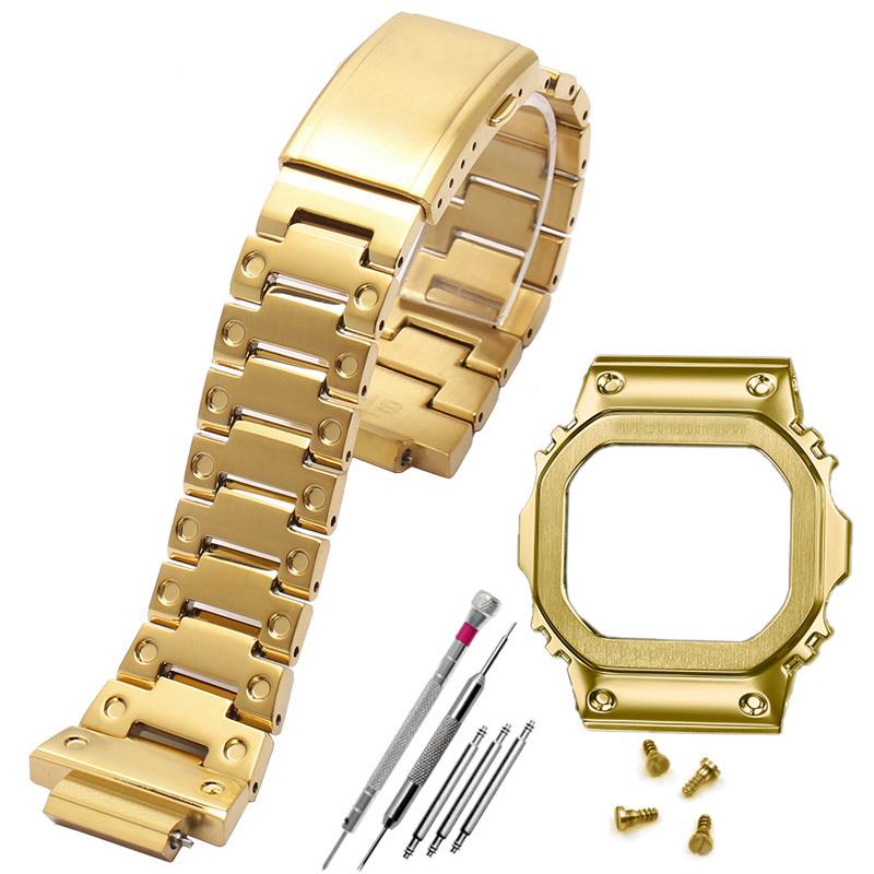 Ремешок для часов V4.0 из нержавеющей стали для casio g-shock DW-5600 DW5600 GW-B5600 DW-5030 GB-5600 GWX-5600, корпус ремешка для часов, стальной безель