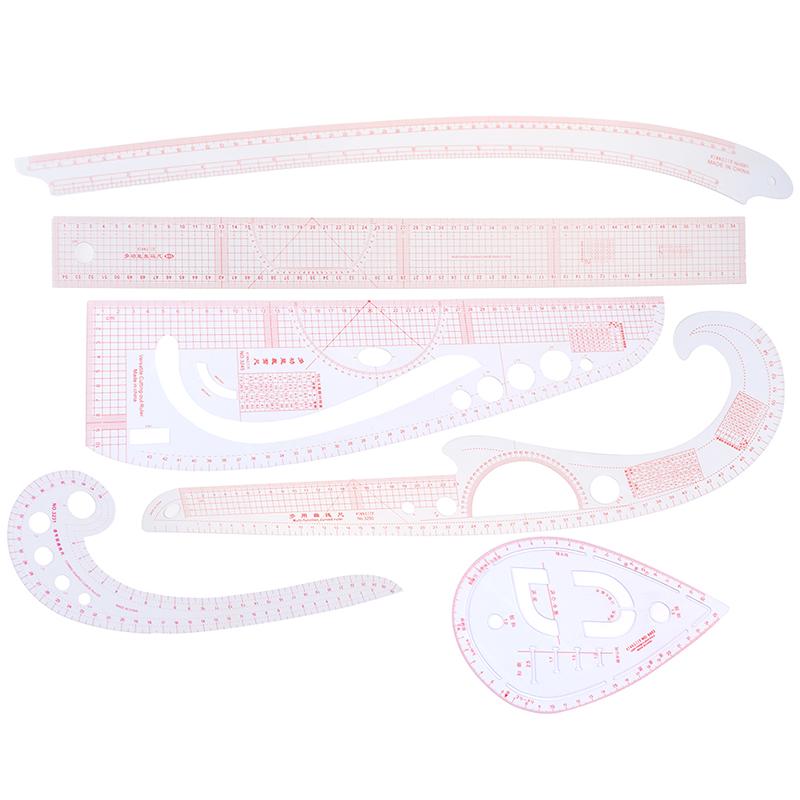 7 Multifunction Curve Ruler Drawing Sewing Clothes Design Tailor Set Lot