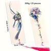 25 Watercolor Paper Bookmarks Blank Creative Hand-drawn Labels with Colored Tassels for DIY Coloring Powder Acrylic and Watercolor Art Projects