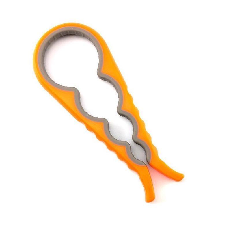 4 в 1 многофункциональный нескользящий цветной консервный нож, инструмент для легкого открывания крышек, открывалка для банок, открывалка для бутылок, захват для банок для слабых рук