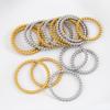 2pcs Stainless Steel Closed Ring Round Twisted Circles Ear Wire Hoops Pendant Connectors for DIY Jewelry Earring Making Findings