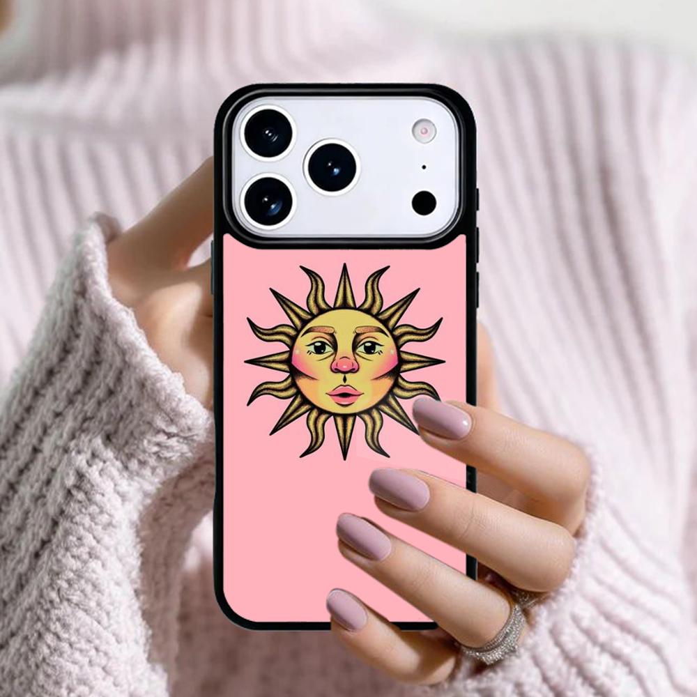 Funny Sun Moon Phone Case For Apple iPhone 17 Air 16E 15 14 Plus 13 12 11 Pro Max Mini Funda Cover