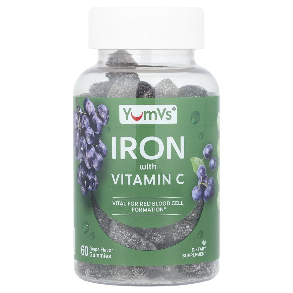 Iron Gummies with Vitamin C, Grape, 60 Gummies