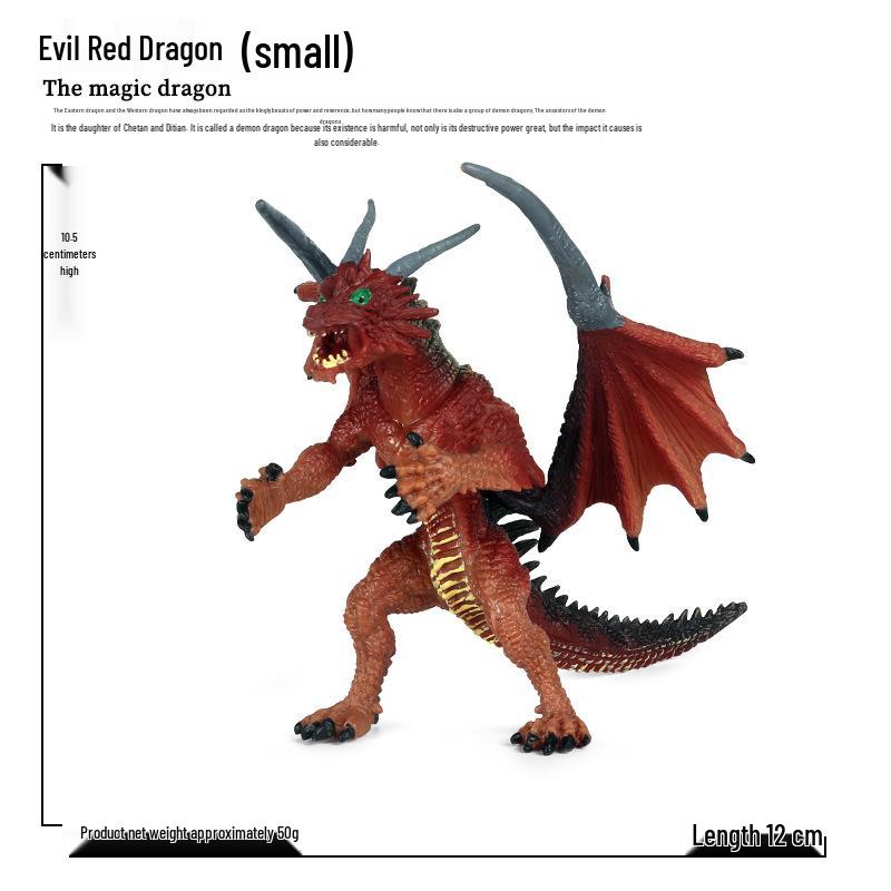Dinosaur & Dragon Plastic Toy Set: Mythical Animal Figures for Kids