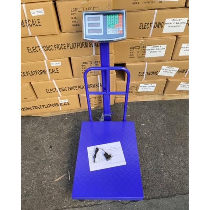 English Bench Electronic Price-Computing Scale with Railing, 150kg/300kg/500kg Capacity, Precision Platform.