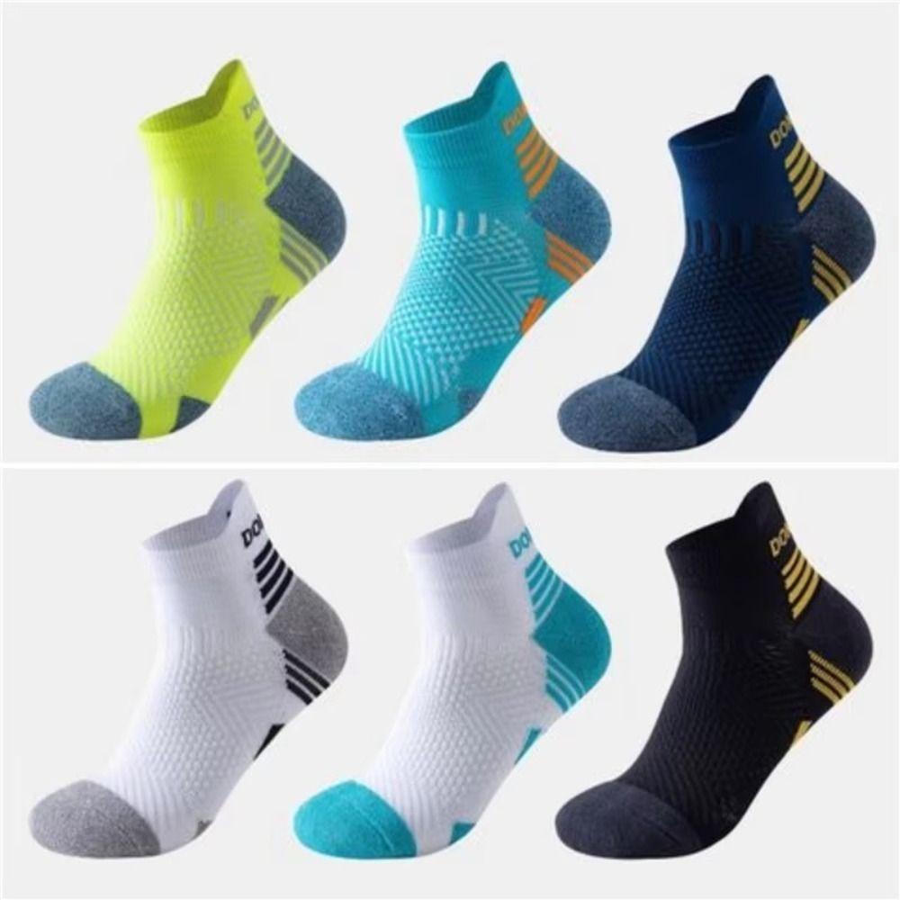 Thickened Running Socks Multiple Colors Sports Fitness Bike Running Boat Ankle Socks  Men Women