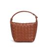 Elegant Hand-held Lunch Box Bag, Fashionable Hand-woven Bag, Trendy and Versatile Casual Shoulder Bag, Soft Leather Underarm Bag