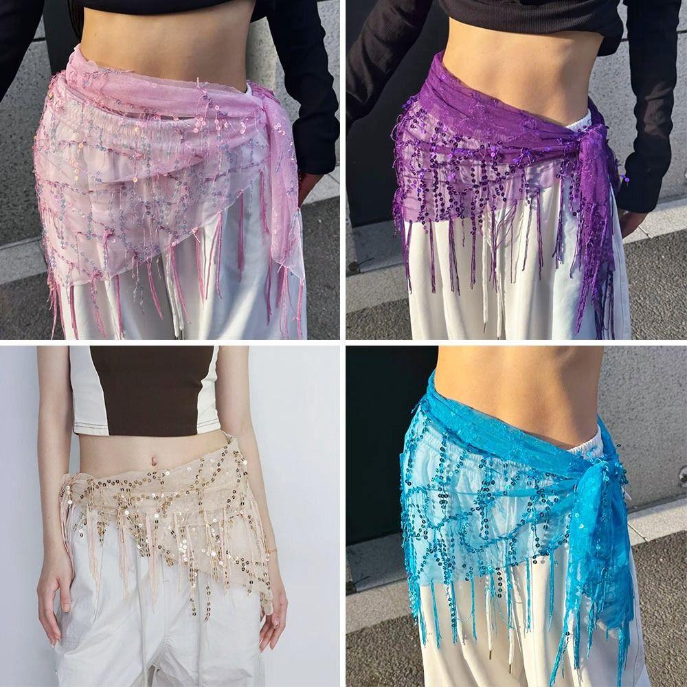 Jazz Dance Belly Dance Belt Tassels Dancer Skirt Fashion Hip Scarf  for Women
