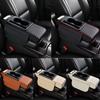 Nappa Leather Car Armrest Storage Box Tissue Box Car Elbow Support Pad Auto Interior