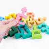 Logical Thinking Three-dimensional Puzzle Boards Wooden Assembled Building Blocks  Preschool