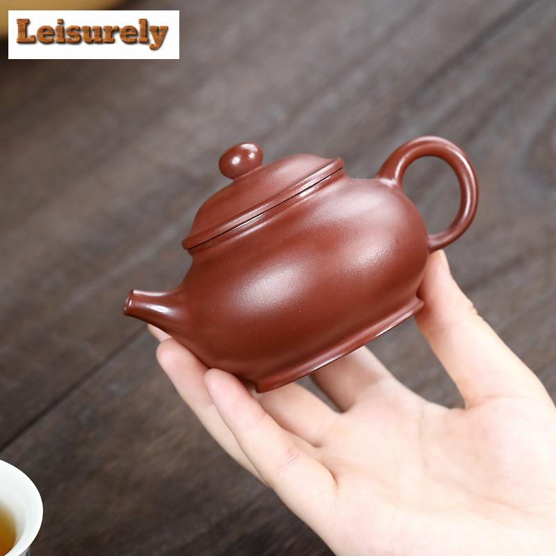 160 мл традиционный исинский фиолетовый глиняный чайник ручной работы чайник из сырой руды красного дракона чайный сервиз Zisha коллекция чайной церемонии