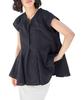 Skipper Flare Black [BIS] Women's Wrinkle-Resistant/Washable Blouse, (01)