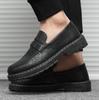 New Platform Loafers Men Pu Leather Shoes Breathable Slip-On Loafer Shoe Solid Mens Casual Shoes Handmade Men's Dress Shoes