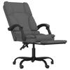 Massage Office Chair with Reclining Function Dark Grey Fabric