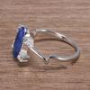 Real Pure 925 Silver Elena Rings for Women Natural Lapis Stone Vampire Diary Fine Jewelry Best Gift