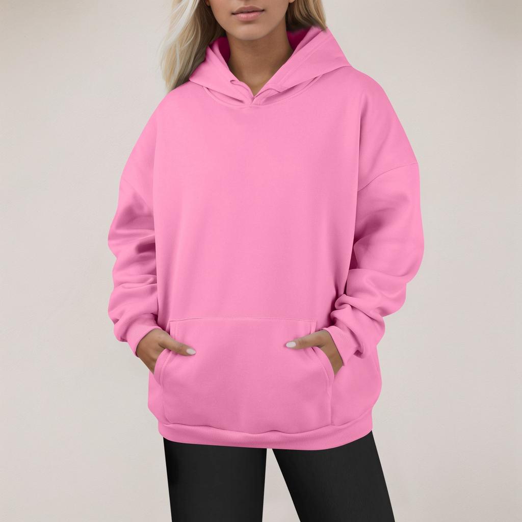 Женские модные повседневные универсальные повседневные толстовки с круглым вырезом, однотонные топы с длинными рукавами