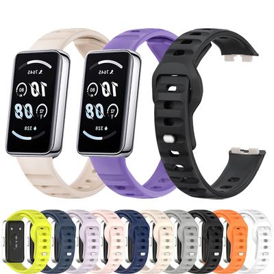 Ремешки для Huawei Band 10/9/8 NFC Аксессуары Запасной ремень Спортивный Силиконовый браслет ремешок для Huawei 10 часы Ремешок