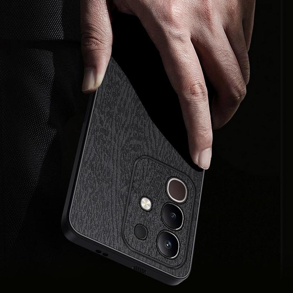 Чехол для vivo iQOO Z10x 5G, текстура дерева, покрытие из ПУ кожи, ПК ТПУ чехол для телефона