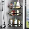 Aluminum Zinc Zinc Alloy Shower Corner Shelf Black/Silver Makeup Storage Organizer Bathroom Shelf  Bathroom