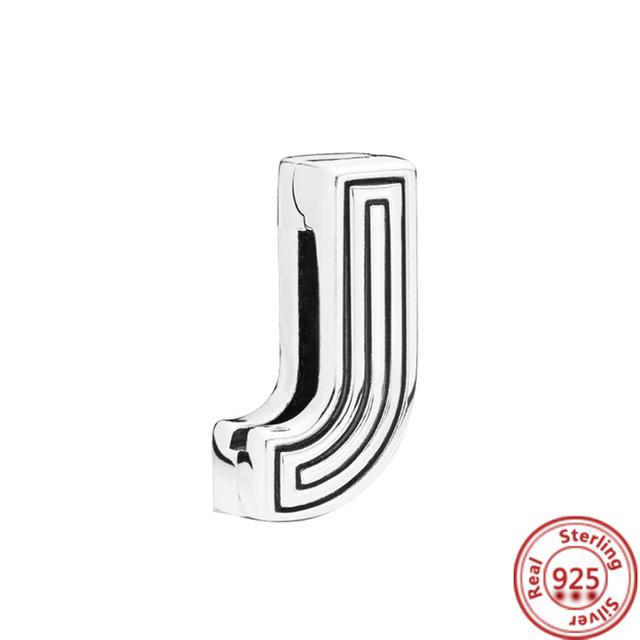 Стерлингового серебра 925 пробы, бусины, буквы, сердце, листья, круг, сверкающие клипсы, подвески, подходят для браслета с отражениями, ювелирные украшения