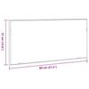 Mirror Light Grey Sonoma 80 x 37 cm Glass and Engineered Wood