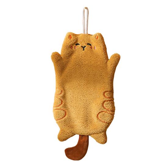 Полотенце для рук MIT, суперабсорбирующее, быстросохнущее, очень мягкое, в форме мультяшного кота, подвесное полотенце, аксессуары для ванной комнаты