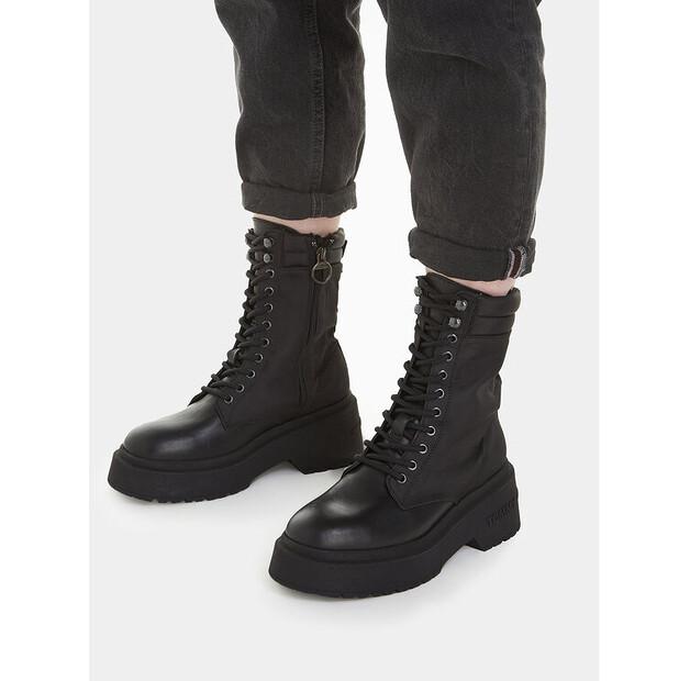 Ботильоны Tommy Jeans Tjw со шнуровкой и подкладкой, черные, EN0EN02405