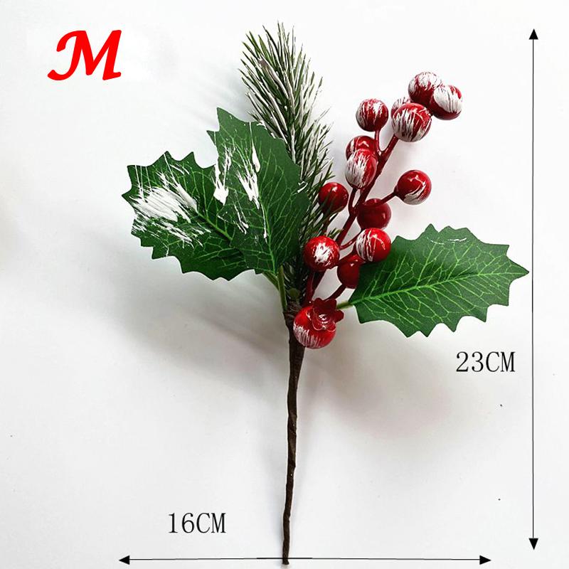 Искусственная Рождественская Елка Сосновые Ветви Рождественские Ягоды Для Рождества DIY Украшения для Венка Ноэль Настольные Украшения Детские Подарки