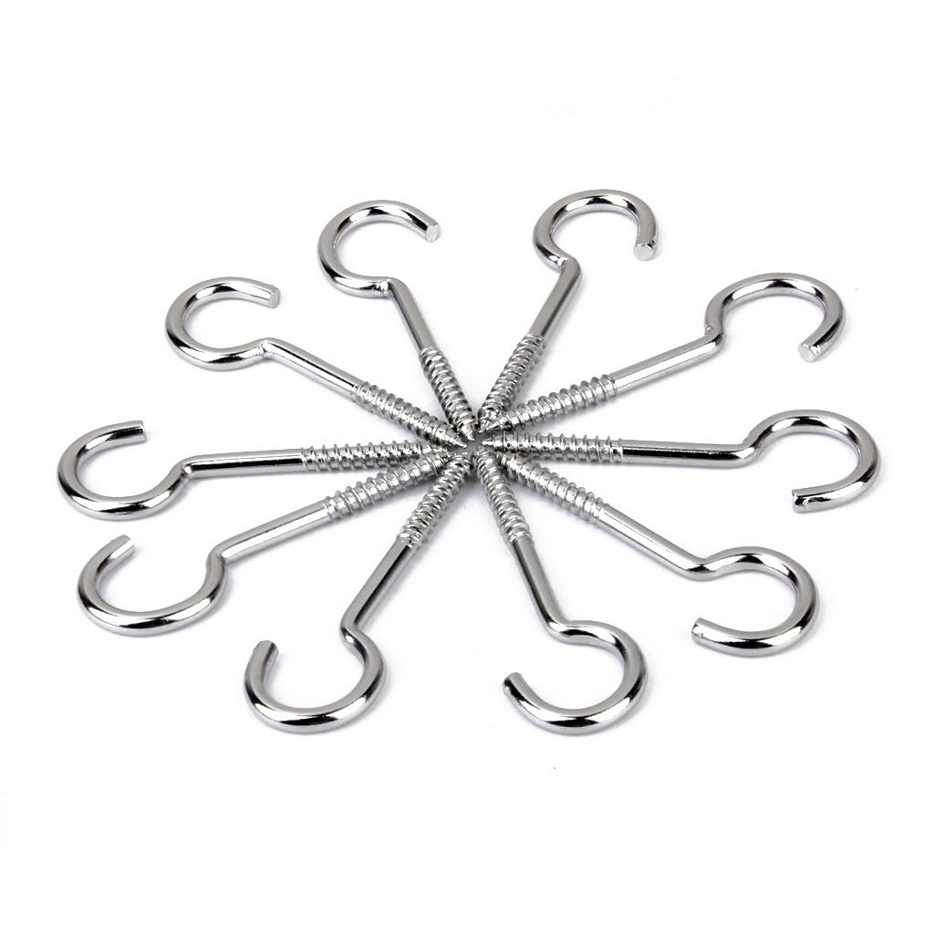 Винт-крючок с ушком 78 х 4,5мм 10шт Серебристый