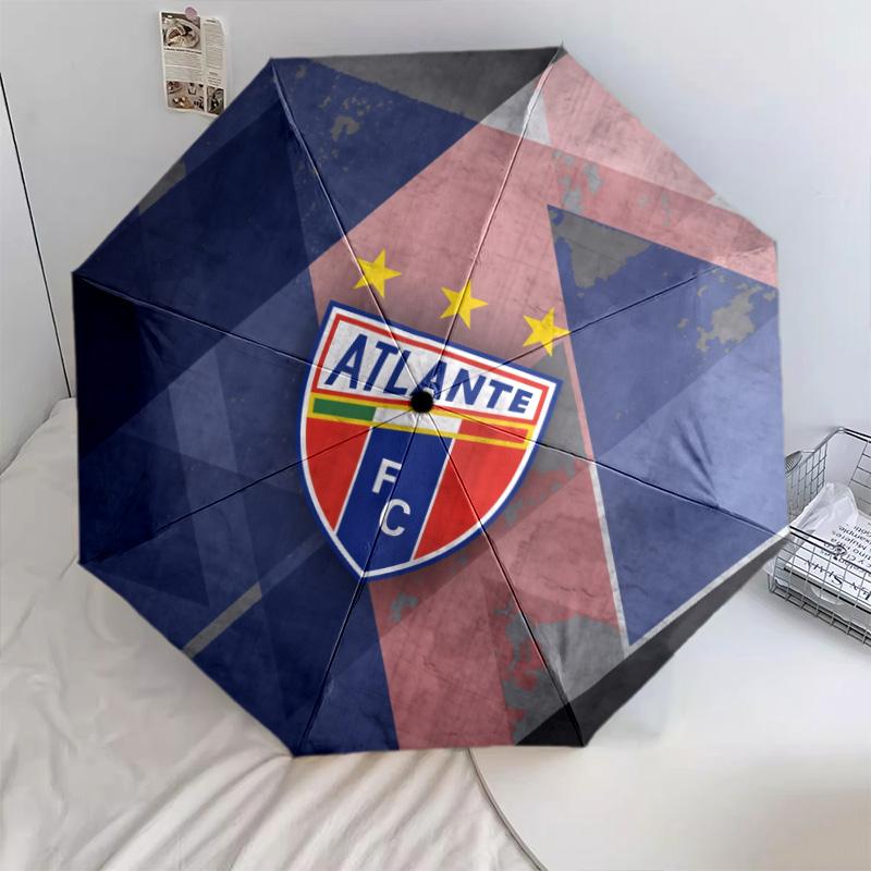Зонт-автомат с узором Atlante FC, портативный и складной дизайн, 8 спиц, рождественский или день рождения подарок.