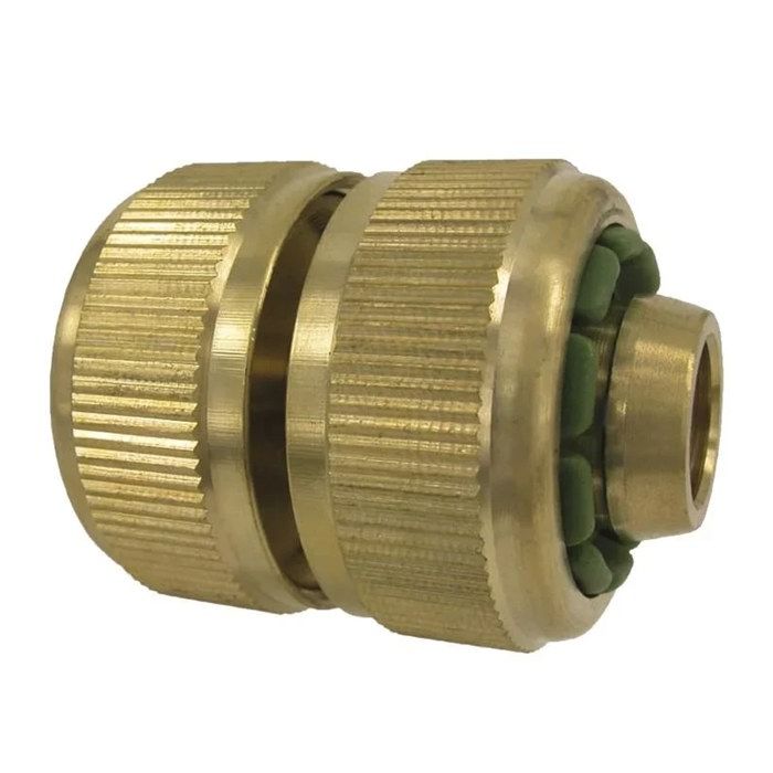 Raccord/réparateur de tuyau à système enfichable 3/4" avec raccord à compression en laiton