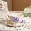 Набор керамических чашек для кофе с бантом Изысканный женский послеобеденный чай Кофе латте Чашка для латте Домашний завтрак Молочный напиток Кружка Подарок на день рождения